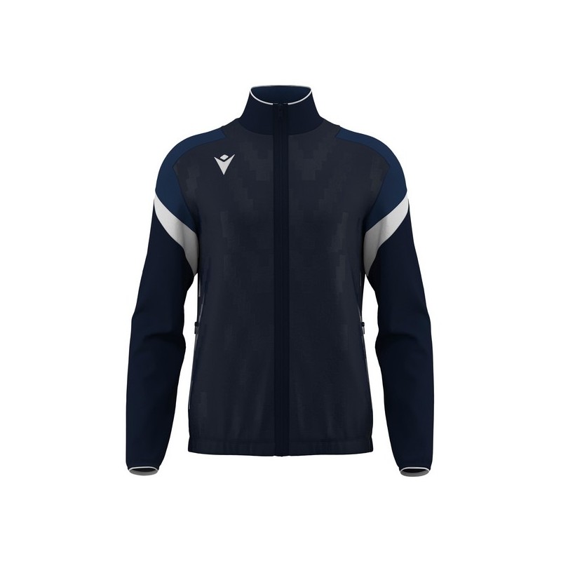 CHAQUETA DE CHANDALL MACRON CON CREMALLERA ODIN COLOR AZUL MARINO