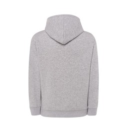 SUDADERA UNISEX CON CAPUCHA, CREMALLERA Y BOLSILLO CANGURO COLOR ASH MELANGE