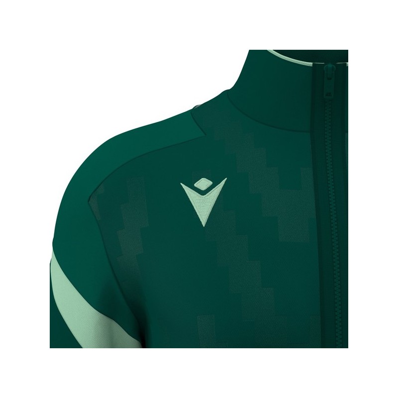 CHAQUETA DE CHANDALL MACRON CON CREMALLERA ODIN COLOR VERDE