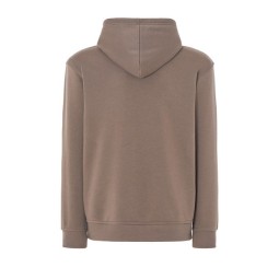 SUDADERA UNISEX CON CAPUCHA, CREMALLERA Y BOLSILLO CANGURO COLOR MARRÓN OSCURO