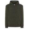 SUDADERA UNISEX CON CAPUCHA, CREMALLERA Y BOLSILLO CANGURO COLOR VERDE OSCURO