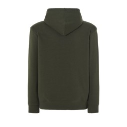 SUDADERA UNISEX CON CAPUCHA, CREMALLERA Y BOLSILLO CANGURO COLOR VERDE OSCURO