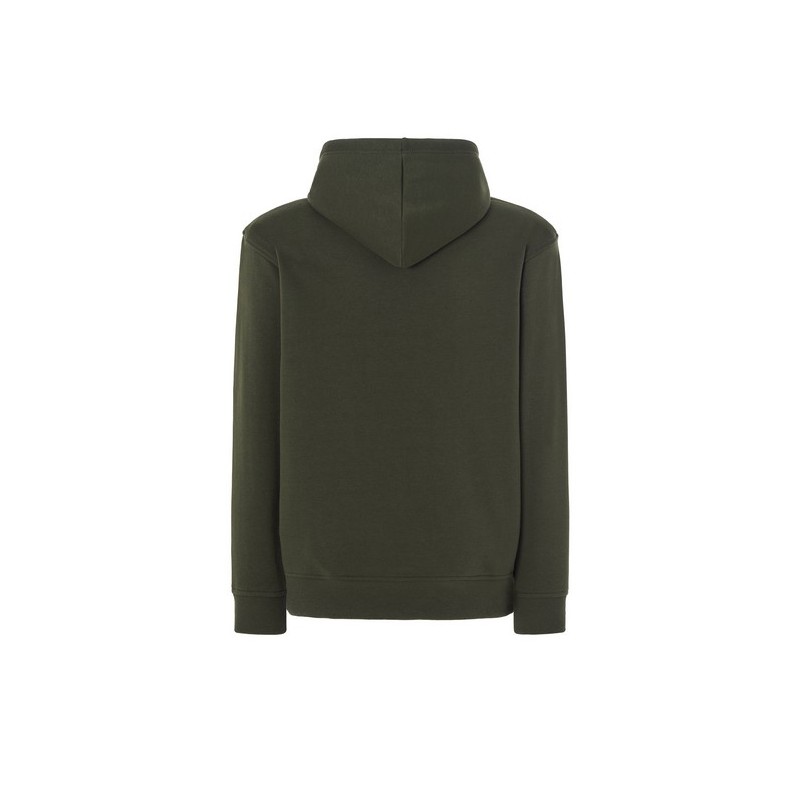 SUDADERA UNISEX CON CAPUCHA, CREMALLERA Y BOLSILLO CANGURO COLOR VERDE OSCURO