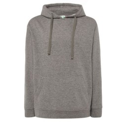 SUDADERA UNISEX CON CAPUCHA, CREMALLERA Y BOLSILLO CANGURO COLOR GRIS