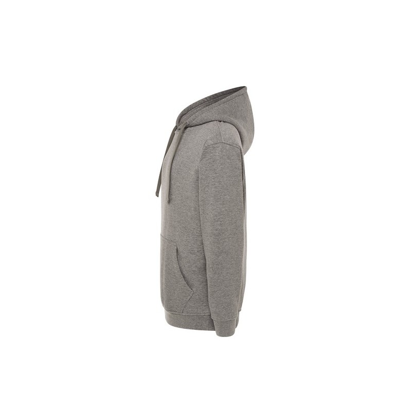 SUDADERA UNISEX CON CAPUCHA, CREMALLERA Y BOLSILLO CANGURO COLOR GRIS