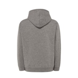 SUDADERA UNISEX CON CAPUCHA, CREMALLERA Y BOLSILLO CANGURO COLOR GRIS