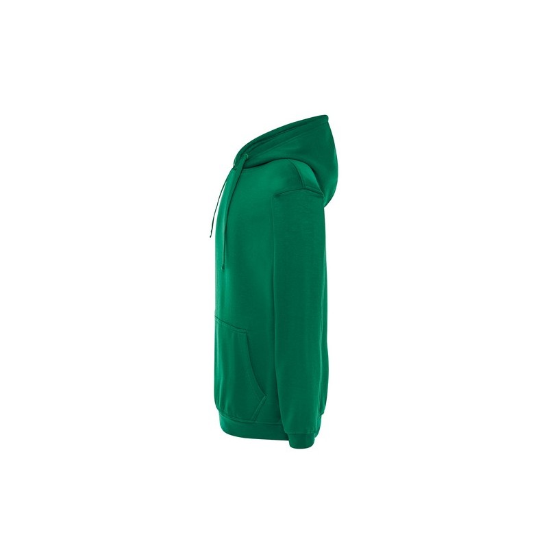 SUDADERA UNISEX CON CAPUCHA, CREMALLERA Y BOLSILLO CANGURO COLOR VERDE KELLY
