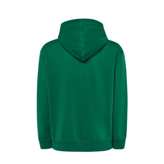 SUDADERA UNISEX CON CAPUCHA, CREMALLERA Y BOLSILLO CANGURO COLOR VERDE KELLY