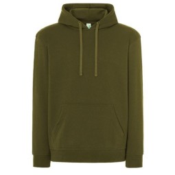 SUDADERA UNISEX CON CAPUCHA, CREMALLERA Y BOLSILLO CANGURO COLOR CAQUI