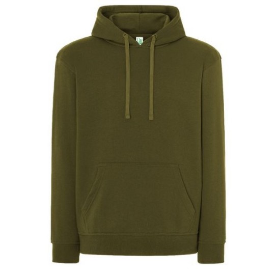 SUDADERA UNISEX CON CAPUCHA, CREMALLERA Y BOLSILLO CANGURO COLOR CAQUI