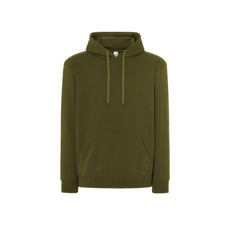 SUDADERA UNISEX CON CAPUCHA, CREMALLERA Y BOLSILLO CANGURO COLOR CAQUI