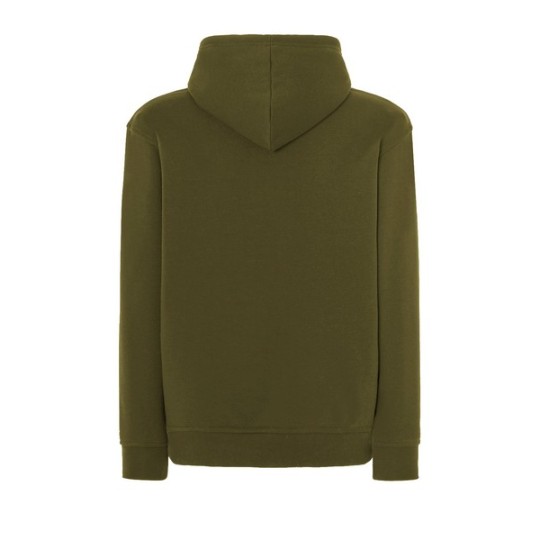 SUDADERA UNISEX CON CAPUCHA, CREMALLERA Y BOLSILLO CANGURO COLOR CAQUI