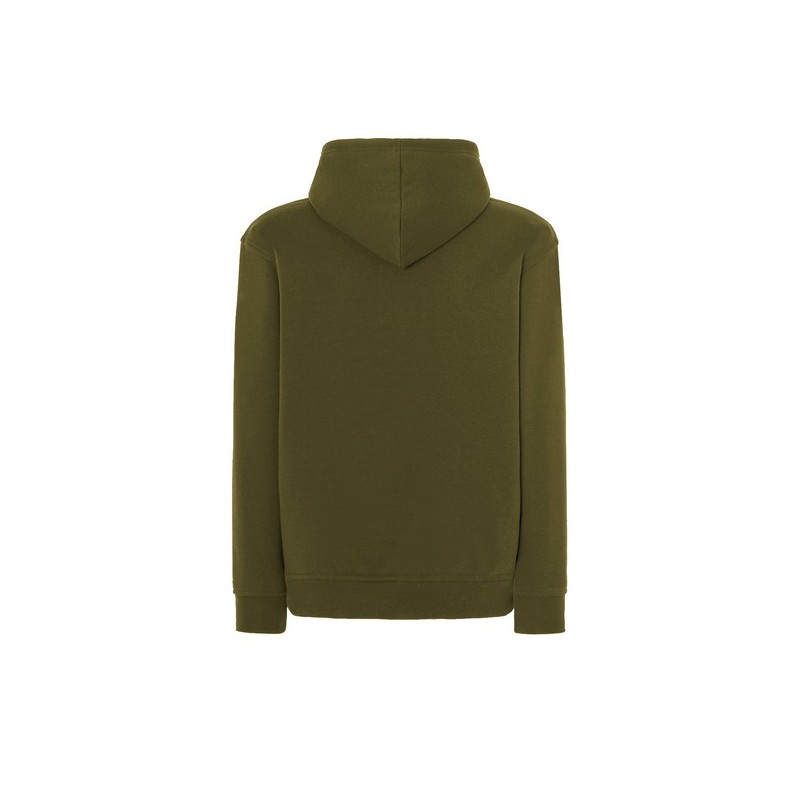 SUDADERA UNISEX CON CAPUCHA, CREMALLERA Y BOLSILLO CANGURO COLOR CAQUI