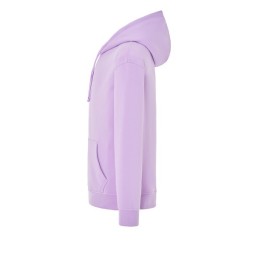 SUDADERA UNISEX CON CAPUCHA, CREMALLERA Y BOLSILLO CANGURO COLOR LAVANDA