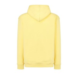 SUDADERA UNISEX CON CAPUCHA, CREMALLERA Y BOLSILLO CANGURO COLOR AMARILLO CLARO