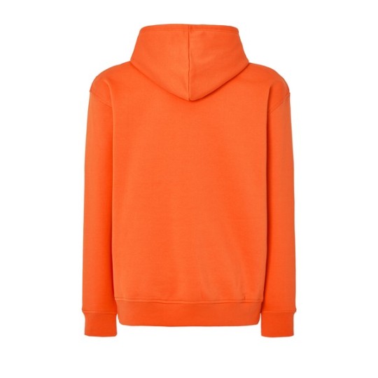 SUDADERA UNISEX CON CAPUCHA, CREMALLERA Y BOLSILLO CANGURO COLOR NARANJA
