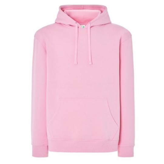 SUDADERA UNISEX CON CAPUCHA, CREMALLERA Y BOLSILLO CANGURO COLOR ROSA