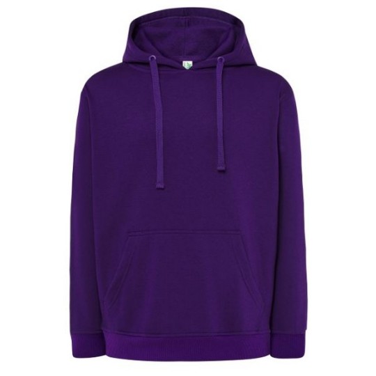 SUDADERA UNISEX CON CAPUCHA, CREMALLERA Y BOLSILLO CANGURO COLOR LILA
