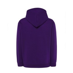SUDADERA UNISEX CON CAPUCHA, CREMALLERA Y BOLSILLO CANGURO COLOR LILA