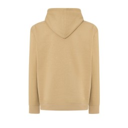 SUDADERA UNISEX CON CAPUCHA, CREMALLERA Y BOLSILLO CANGURO COLOR SAND