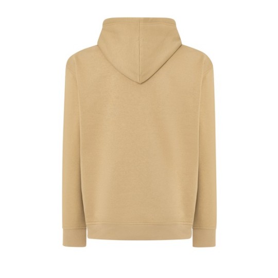 SUDADERA UNISEX CON CAPUCHA, CREMALLERA Y BOLSILLO CANGURO COLOR SAND
