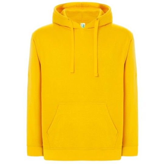 SUDADERA UNISEX CON CAPUCHA, CREMALLERA Y BOLSILLO CANGURO COLOR AMARILLO