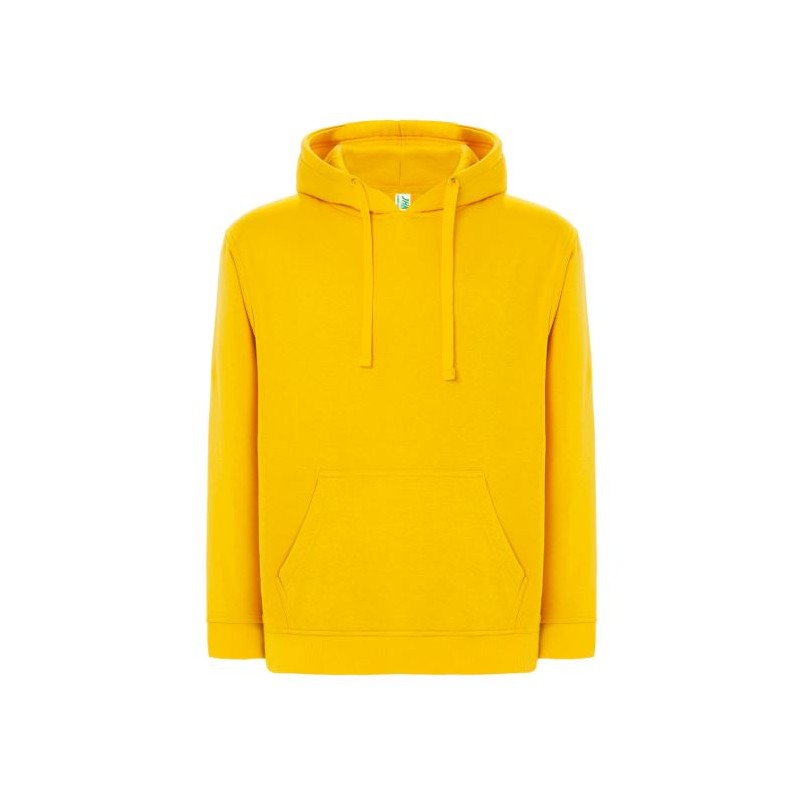 SUDADERA UNISEX CON CAPUCHA, CREMALLERA Y BOLSILLO CANGURO COLOR AMARILLO