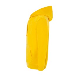 SUDADERA UNISEX CON CAPUCHA, CREMALLERA Y BOLSILLO CANGURO COLOR AMARILLO