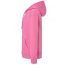 SUDADERA UNISEX CON CAPUCHA, CREMALLERA Y BOLSILLO CANGURO COLOR AZALEA