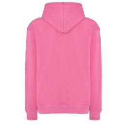 SUDADERA UNISEX CON CAPUCHA, CREMALLERA Y BOLSILLO CANGURO COLOR AZALEA
