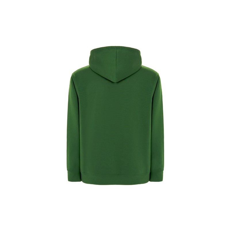 SUDADERA UNISEX CON CAPUCHA, CREMALLERA Y BOLSILLO CANGURO COLOR VERDE BOTELLA