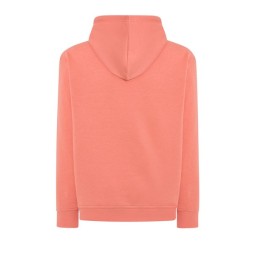 SUDADERA UNISEX CON CAPUCHA, CREMALLERA Y BOLSILLO CANGURO COLOR CORAL