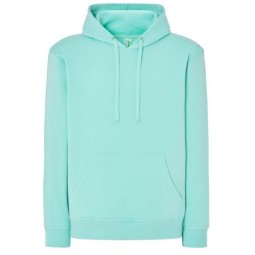 SUDADERA UNISEX CON CAPUCHA, CREMALLERA Y BOLSILLO CANGURO COLOR VERDE MENTA