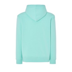 SUDADERA UNISEX CON CAPUCHA, CREMALLERA Y BOLSILLO CANGURO COLOR VERDE MENTA