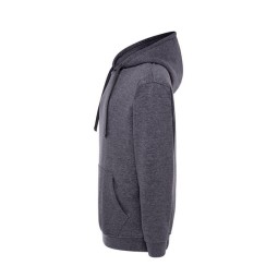 SUDADERA UNISEX CON CAPUCHA, CREMALLERA Y BOLSILLO CANGURO COLOR DENIM HEATHER