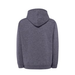SUDADERA UNISEX CON CAPUCHA, CREMALLERA Y BOLSILLO CANGURO COLOR DENIM HEATHER