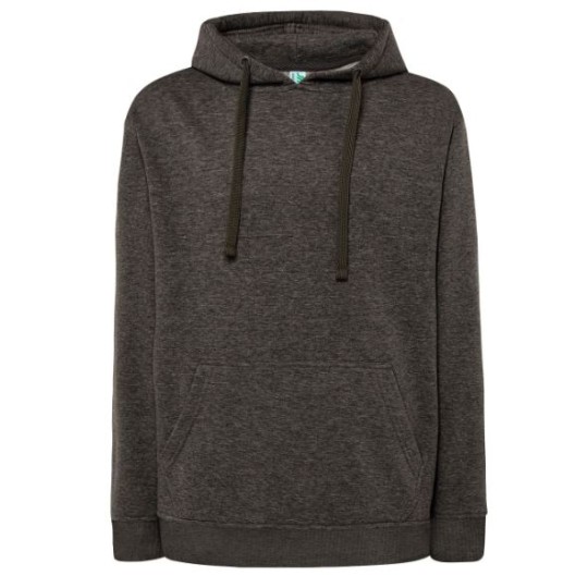 SUDADERA UNISEX CON CAPUCHA, CREMALLERA Y BOLSILLO CANGURO COLOR CHARCOAL HEATHER