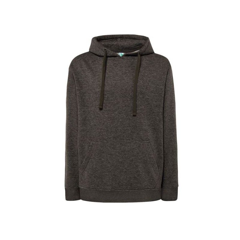 SUDADERA UNISEX CON CAPUCHA, CREMALLERA Y BOLSILLO CANGURO COLOR CHARCOAL HEATHER