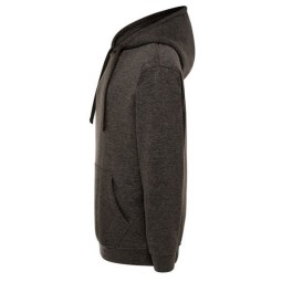 SUDADERA UNISEX CON CAPUCHA, CREMALLERA Y BOLSILLO CANGURO COLOR CHARCOAL HEATHER