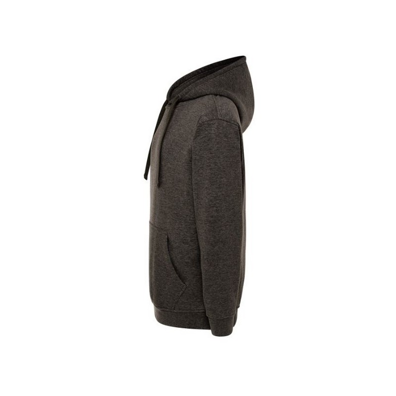 SUDADERA UNISEX CON CAPUCHA, CREMALLERA Y BOLSILLO CANGURO COLOR CHARCOAL HEATHER