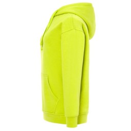 SUDADERA UNISEX CON CAPUCHA, CREMALLERA Y BOLSILLO CANGURO COLOR VERDE MANZANA