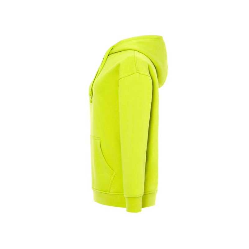 SUDADERA UNISEX CON CAPUCHA, CREMALLERA Y BOLSILLO CANGURO COLOR VERDE MANZANA