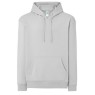 SUDADERA UNISEX CON CAPUCHA, CREMALLERA Y BOLSILLO CANGURO COLOR PLATA
