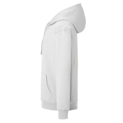 SUDADERA UNISEX CON CAPUCHA, CREMALLERA Y BOLSILLO CANGURO COLOR PLATA