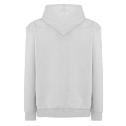 SUDADERA UNISEX CON CAPUCHA, CREMALLERA Y BOLSILLO CANGURO COLOR PLATA