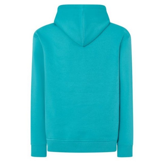 SUDADERA UNISEX CON CAPUCHA, CREMALLERA Y BOLSILLO CANGURO COLOR AQUAMARINE