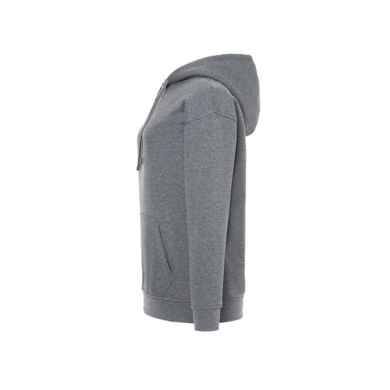 SUDADERA UNISEX CON CAPUCHA, CREMALLERA Y BOLSILLO CANGURO COLOR GRIS OSCURO
