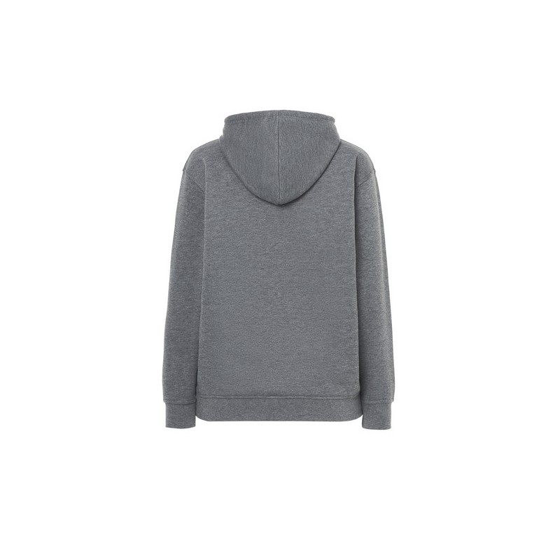 SUDADERA UNISEX CON CAPUCHA, CREMALLERA Y BOLSILLO CANGURO COLOR GRIS OSCURO