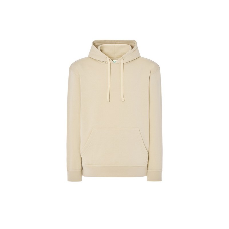 SUDADERA UNISEX CON CAPUCHA, CREMALLERA Y BOLSILLO CANGURO COLOR BUTTER CREAM