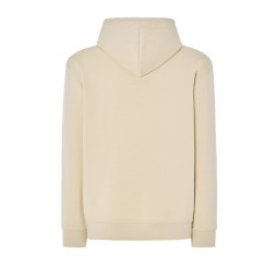 SUDADERA UNISEX CON CAPUCHA, CREMALLERA Y BOLSILLO CANGURO COLOR BUTTER CREAM